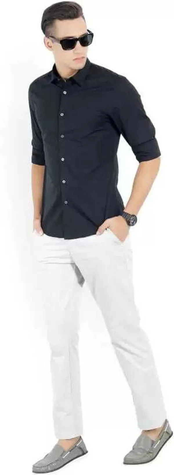 Black_Cotton_Blend_casual_Shirt