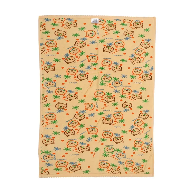 Orange_Printed_Baby_Bath_Towels_With_Colour_Base