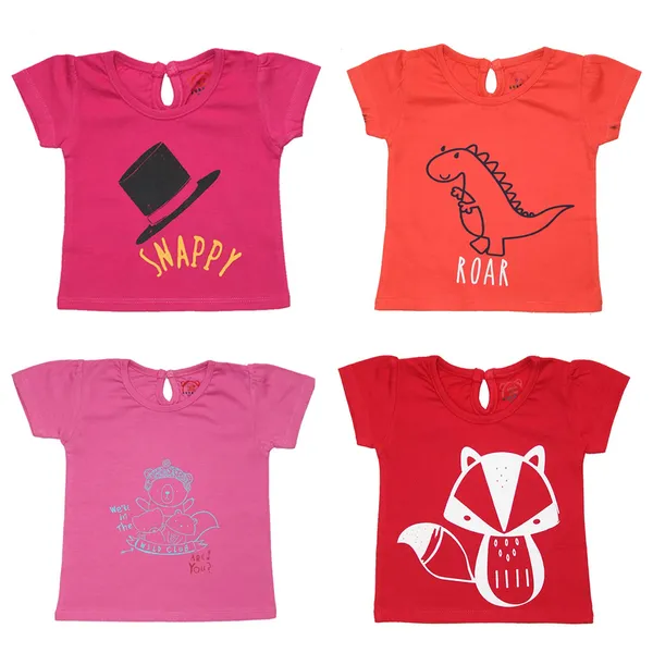 Multicolor_Girls_Cotton_Elegant_Print_And_Regular_Fit_Halfsleeve_T-Shirt_-Pack_Of_4