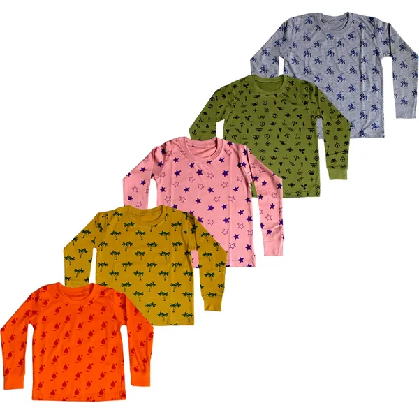 Multicolor_Boys_Cotton_Elegant_Print_And_Regular_Fit_Full_Sleeve_T-Shirt_-Pack_Of_5