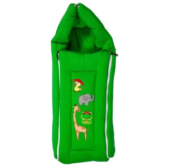 Green_Premium_Baby_Bedding_Set_Cum_Sleeping_Bag,Bed_For_New_Born_Baby