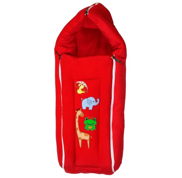 Red_Baby'S_Cotton_Bedding_Set_And_Sleeping_Bag