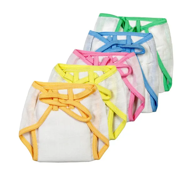 Yellow_Cotton_Woven_Nappy_For_Baby_(Pack_Of_5)