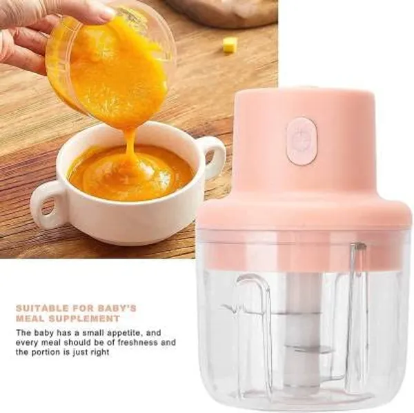Pink_Mini_Usb_Wireless_Electric_Garlic_Chopper,_Mini_Food_Chopper_Garlic_Mincer_Blender_Meat_Grinder_Waterproof_Rechargeable__(Electric_Mini_Garlic_Grinder),_45_Watts,_Pink_+_Free_Gas_Lighter