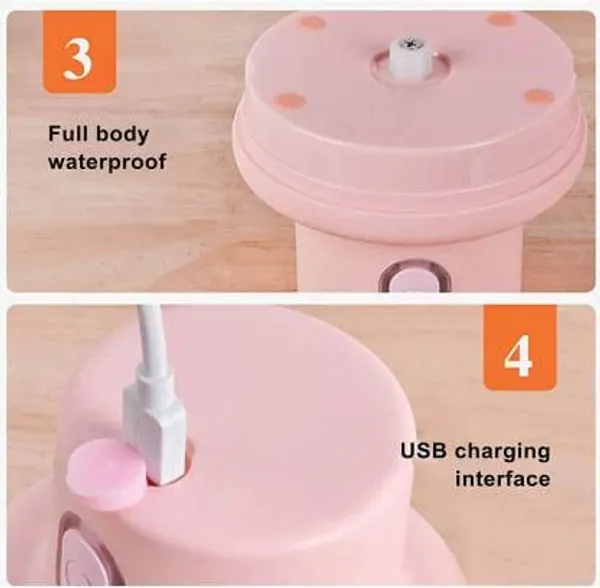 Pink_Mini_Usb_Wireless_Electric_Garlic_Chopper,_Mini_Food_Chopper_Garlic_Mincer_Blender_Meat_Grinder_Waterproof_Rechargeable__(Electric_Mini_Garlic_Grinder),_45_Watts,_Pink_+_Free_Gas_Lighter