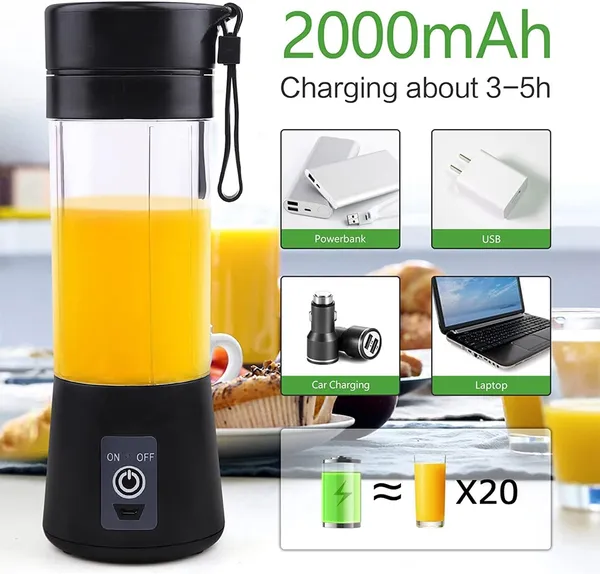 Multicolour_Portable_Blender_Electric_Juicer_6_Blade_Usb_Rechargable_Blender_Shaker_For_Juices,_Shakes_And_Smoothies_(380Ml)