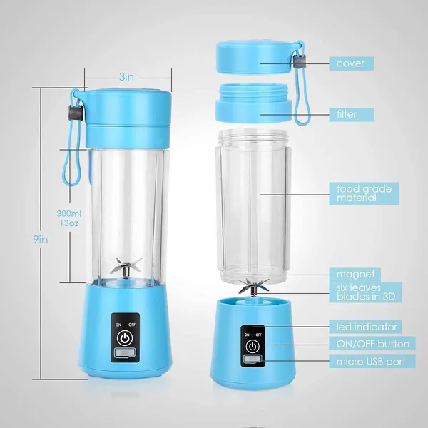 Multicolour_Portable_Blender_Electric_Juicer_6_Blade_Usb_Rechargable_Blender_Shaker_For_Juices,_Shakes_And_Smoothies_(380Ml)