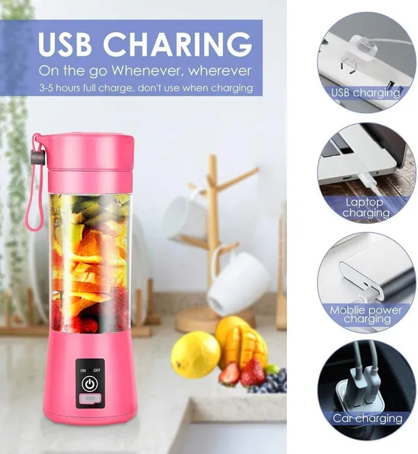 Multicolour_Portable_Blender_Electric_Juicer_6_Blade_Usb_Rechargable_Blender_Shaker_For_Juices,_Shakes_And_Smoothies_(380Ml)
