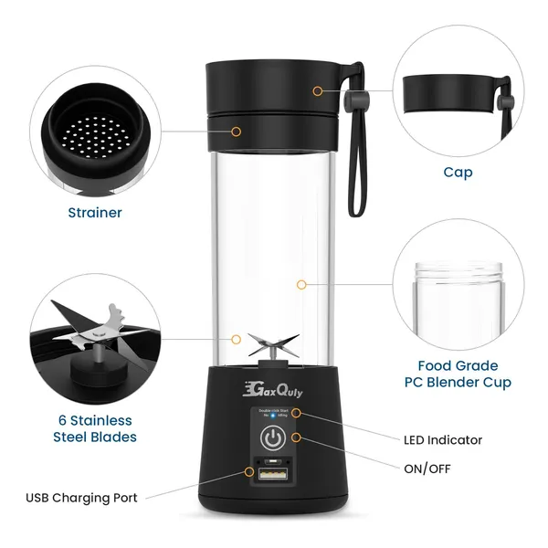 Multicolour_Portable_Blender_Electric_Juicer_6_Blade_Usb_Rechargable_Blender_Shaker_For_Juices,_Shakes_And_Smoothies_(380Ml)