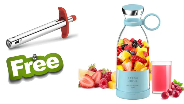 Multicolour_Portable_Blender,_Usb_Rechargeable_Mini_Juicer_Blender,_Electric_Juicer_Bottle_Blender_Grinder_Mixer,_Shakes_And_Smoothies,_Fruit_Juicer_Machine_+_Free_Gas_Lighter