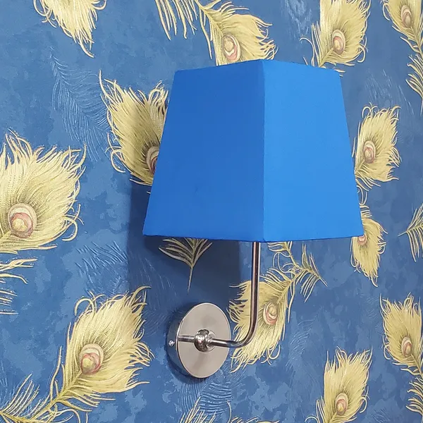 Fabric_Square_Shade_Wall_Light_with_Chrome_Fitting_Blue_(Bulb_not_included)