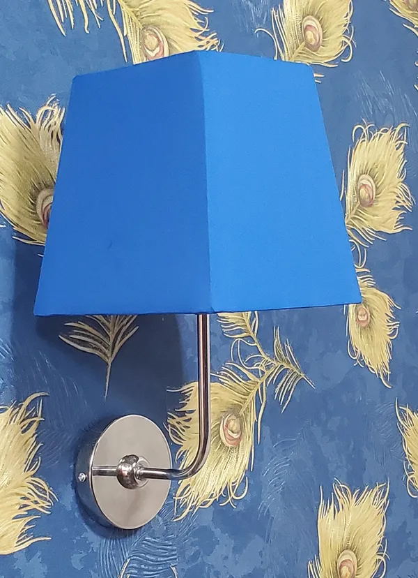 Fabric_Square_Shade_Wall_Light_with_Chrome_Fitting_Blue_(Bulb_not_included)