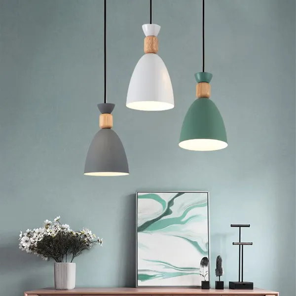 3_Light_Cluster_Hanging_Shade_Light,_Grey,_White_and_Green