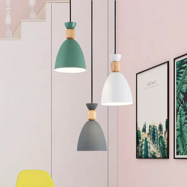 3_Light_Cluster_Hanging_Shade_Light,_Grey,_White_and_Green