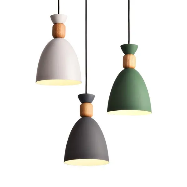 3_Light_Cluster_Hanging_Shade_Light,_Grey,_White_and_Green