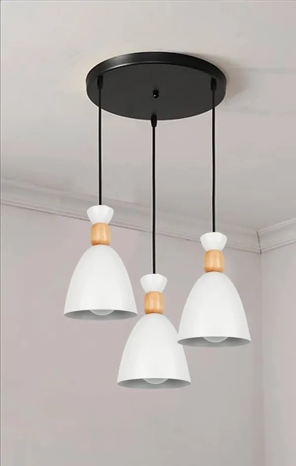 3_Light_Cluster_Hanging_Shade_Light,White