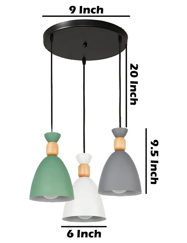 3_Light_Cluster_Hanging_Shade_Light,White