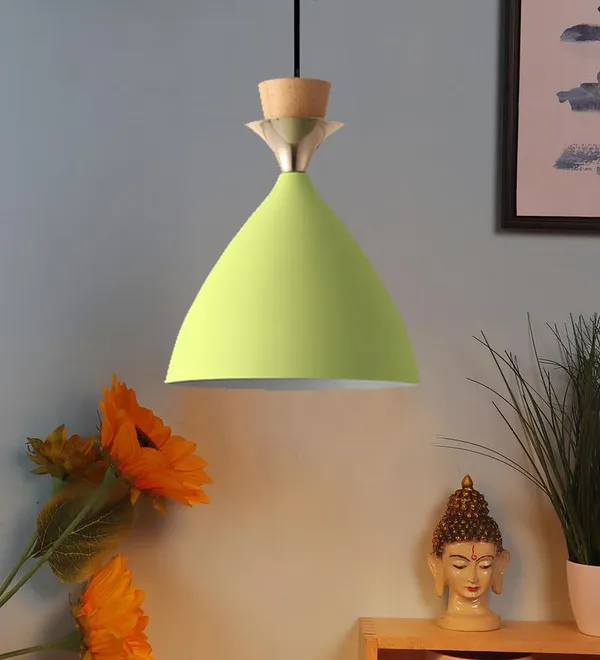 3_Light_Cluster_Hanging_Bell_Shade_Light,_Moss_Green