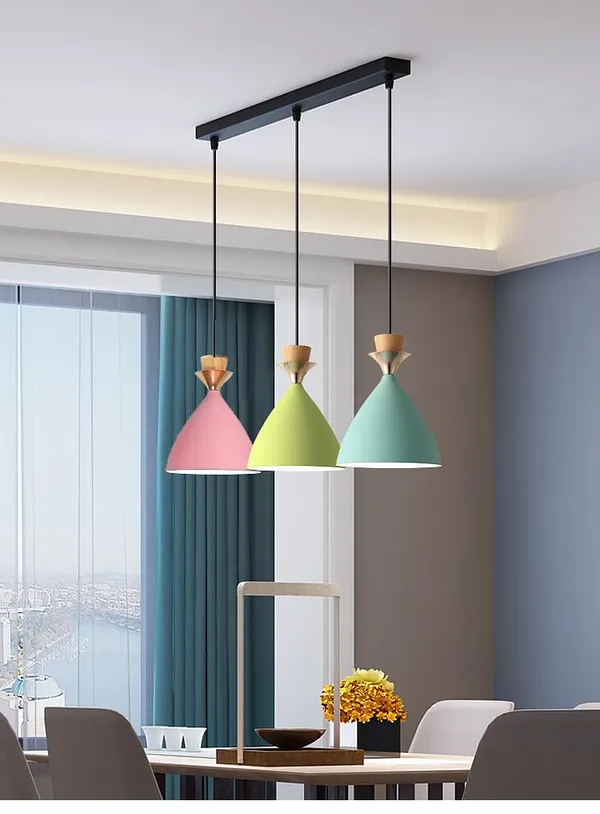 3_Light_Linear_Hanging_Bell_Shade_Light_(Pink,_Aqua_Blue,_Moss_Green,_bulb_not_included)
