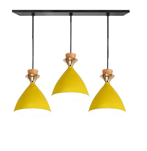 3_Light_Linear_Hanging_Bell_Shade_Light,_Yellow