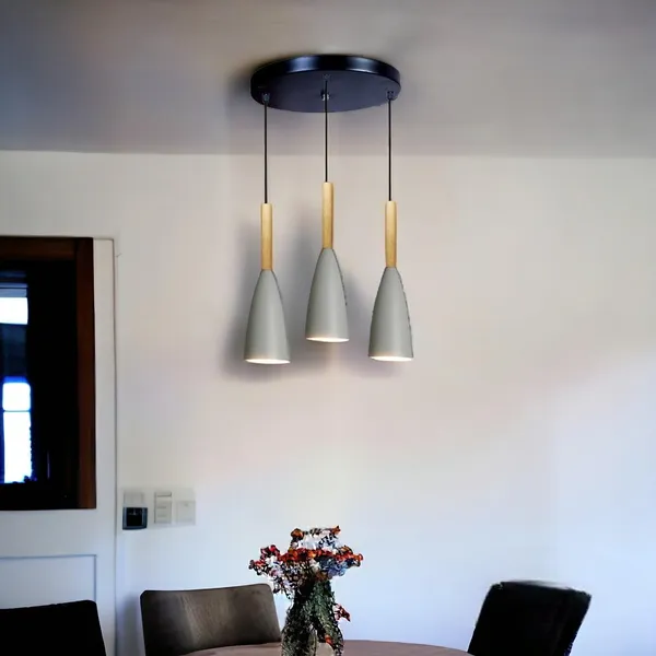 3_Light_Cluster_Hanging_Glass_Shape_Shade_Light,_Grey