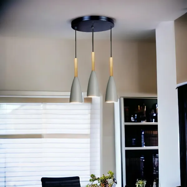 3_Light_Cluster_Hanging_Glass_Shape_Shade_Light,_Grey