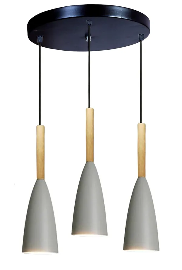 3_Light_Cluster_Hanging_Glass_Shape_Shade_Light,_Grey