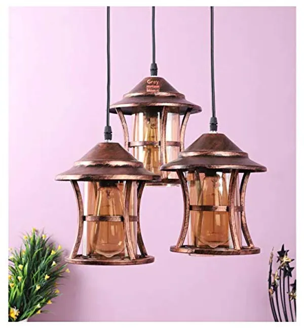 3_Lamp_Lantern_Chandelier_Hanging_Light,_Pendant_Lamp_Color_Copper_Antique