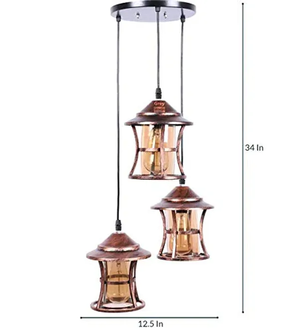 3_Lamp_Lantern_Chandelier_Hanging_Light,_Pendant_Lamp_Color_Copper_Antique