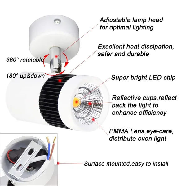 9W_LED_Wall_Spot_Light,_Focus_Light,_Black_Body,_(Cool_White,Aluminium)
