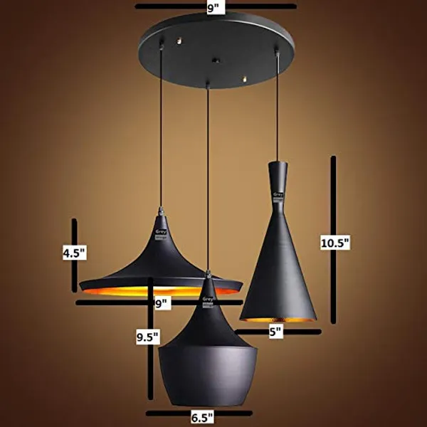 3_Lamp_Cluster_Pendant_Light,_Tulip_Cone_Disc-Aluminium,_Black_Texture