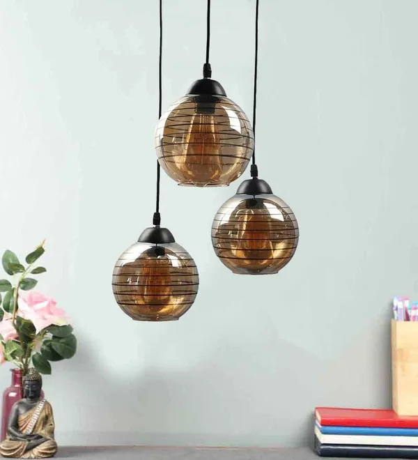3_Lamp_Doom_Line_Luster_Glass_Designer_Cluster_Hanging_Chandelier_Light