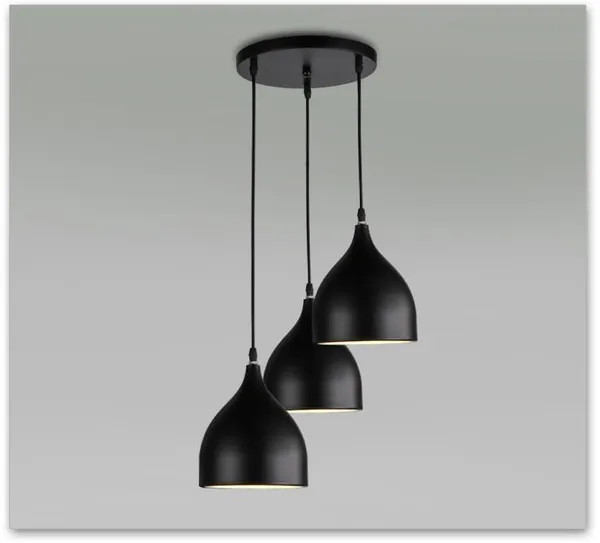 Aluminium_Hanging_Shade_Light,_Cluster_Set_Black_and_Inside_Gold_(Bulb_not_included)