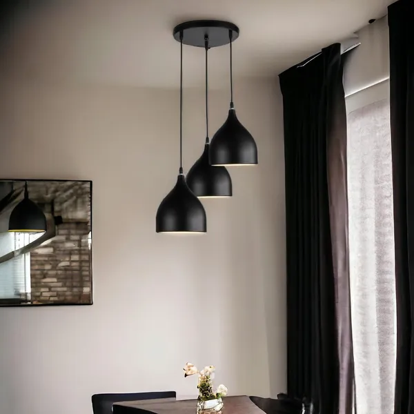 Aluminium_Hanging_Shade_Light,_Cluster_Set_Black_and_Inside_Gold_(Bulb_not_included)