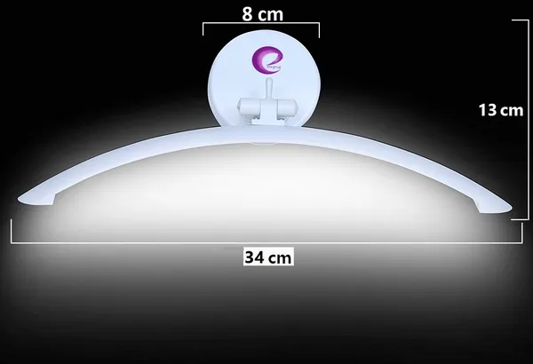 Eisa_6_Watts_Wall_Light,_White,_Curved_Bar-Aluminium(corded-electric)