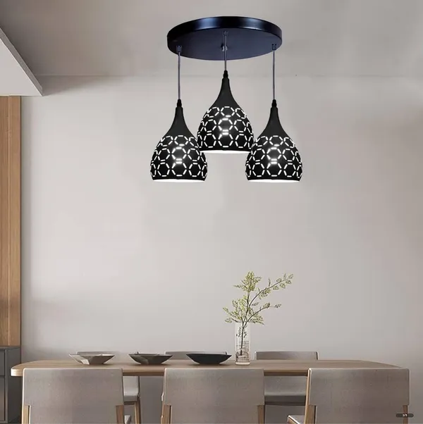Metal_Cut_3_Light_Cluster_Hanging_Light_Ceiling_Pendant_Lamp,_6Inch_Dia,_Black