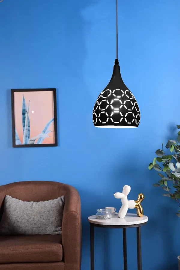 Aluminium_Cut_Hanging_Light_Ceiling_Pendant_Lamp,_6Inch_Dia_Black