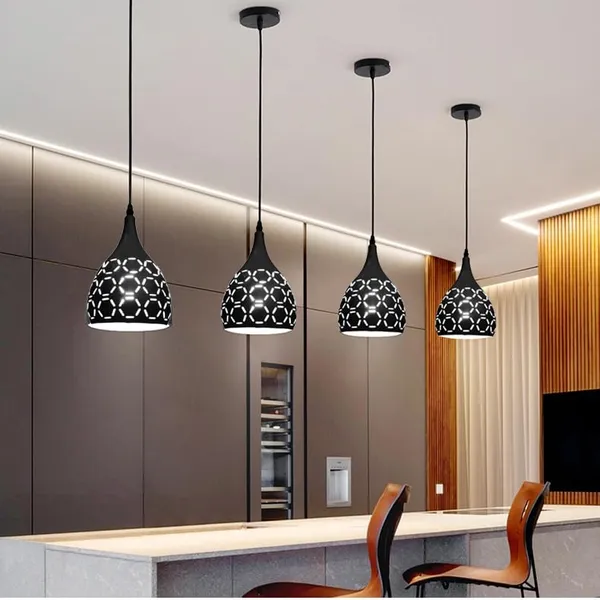 Aluminium_Cut_Hanging_Light_Ceiling_Pendant_Lamp,_6Inch_Dia_Black
