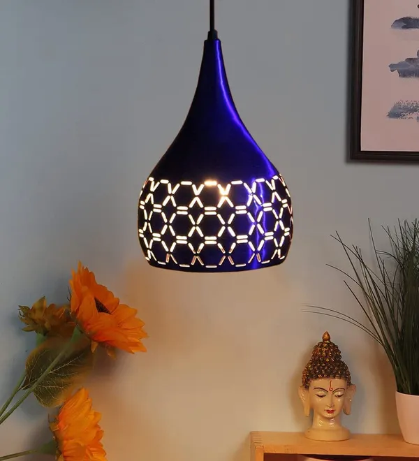Metal_Cut_3_Light_Cluster_Hanging_Light_Ceiling_Pendant_Lamp,_Blue