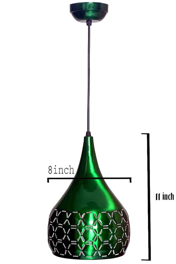 Metal_Cut_Hanging_Light_Ceiling_Pendant_Lamp,_Green_Pack_of_1