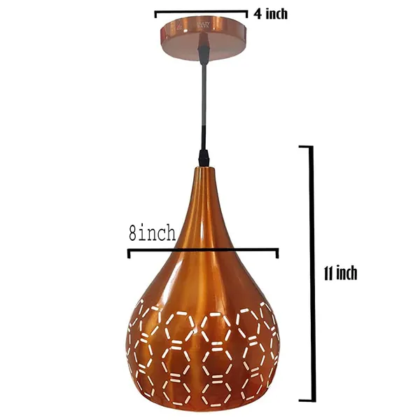 Metal_Cut_Hanging_Light_Ceiling_Pendant_Lamp,_Orange_(Copper_Color)_Pack_of_1