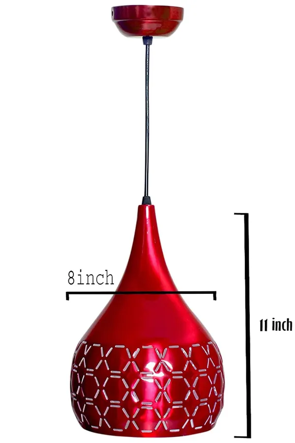 Aluminium_Cut_Hanging_Light_Ceiling_Pendant_Lamp,_Red_Pack_of_1