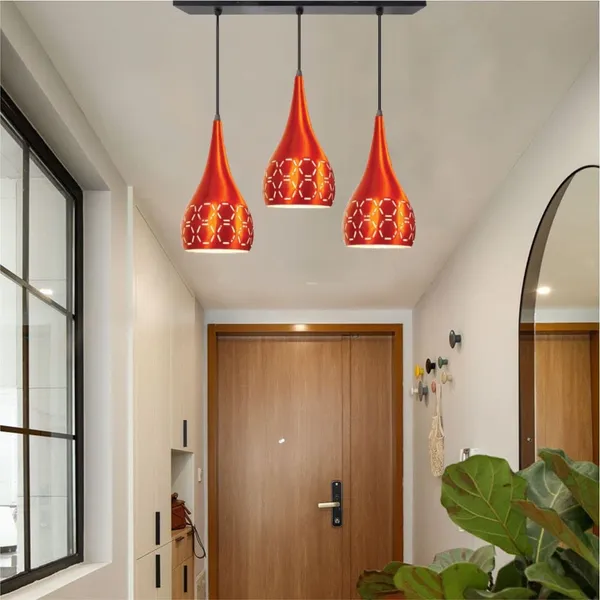 Metal_Cut_3_Light_Linear_Hanging_Light_Ceiling_Pendant_Lamp,_6"_Small,_Orange