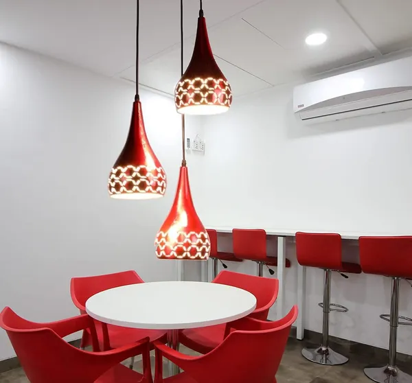 Metal_Cut_3_Light_Cluster_Hanging_Light_Ceiling_Pendant_Lamp,_6"_Small,_Red