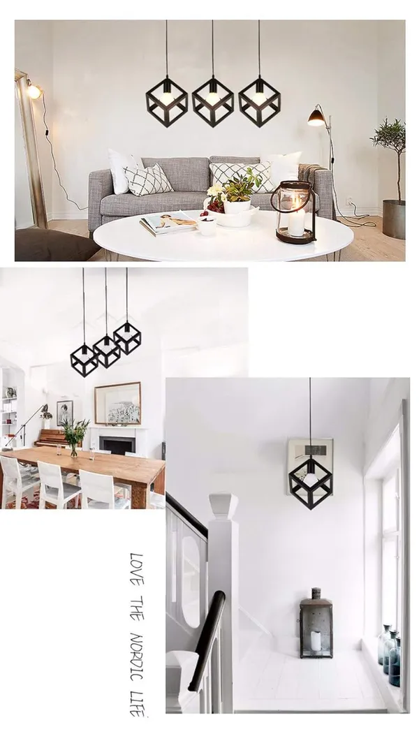 3_Hanging_Lamp_in_Linear_Base_Black,_Cube_Shape,_(Bulb_not_included)