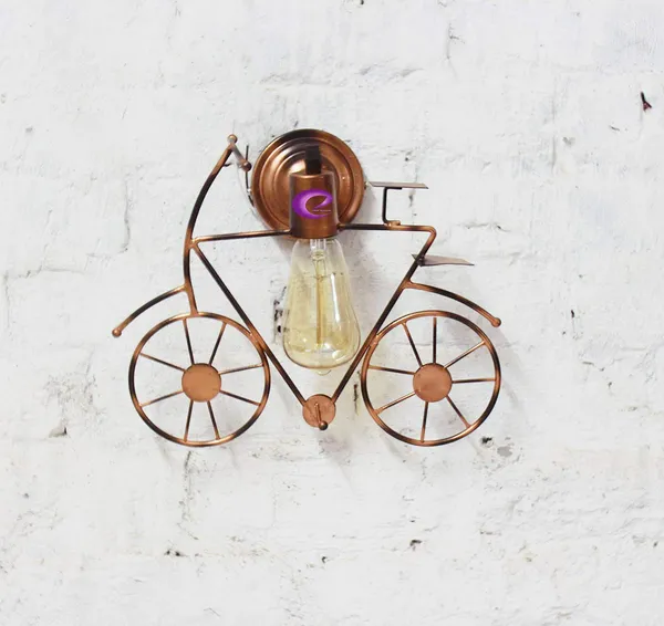 Vintage_Cycle_Shaped_Wall_Lamp,_Black