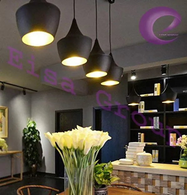Big_Hanging_Tulip_Pendant_Ceiling_Light,_Black_Texture,_Metal