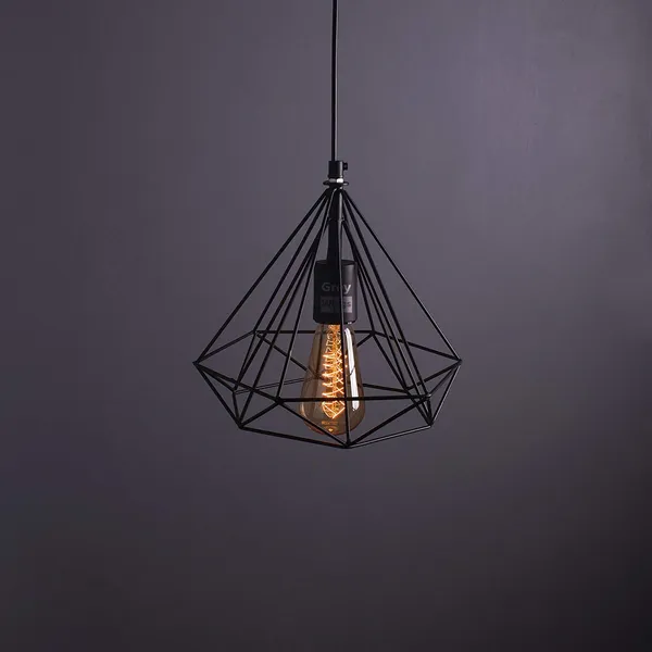 3_Matel_Diamond_Cadge_in_18_Inch_Long_Base_Plate_Pandent_Lamp,_Hanging_Light_(Black)