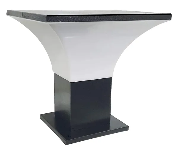 Phantom_Outdoor_Light/Gate_Light/Garden_Lamp/Pillar_Lamp,_Flat_Top,_Black_and_White_(Bulb_not_included)