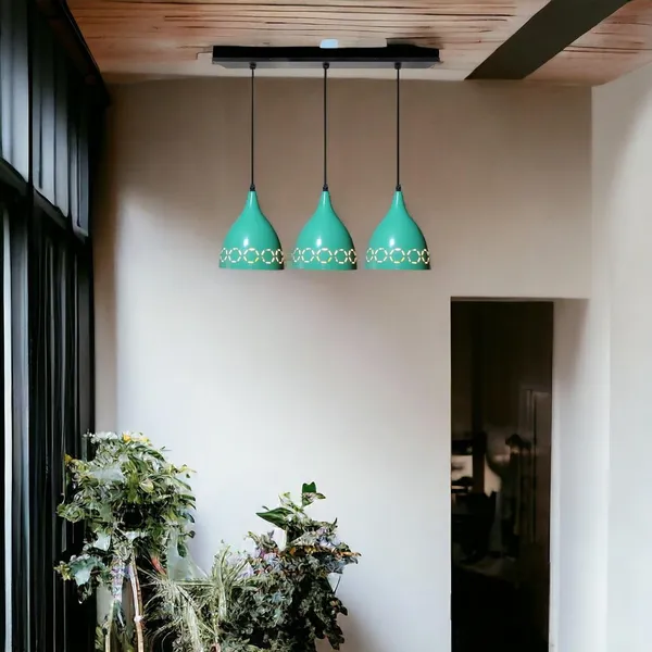 Aluminium_3_Light_Linear_Hanging_Laser_Cutting_6_Inches_Shade_Light,_Green